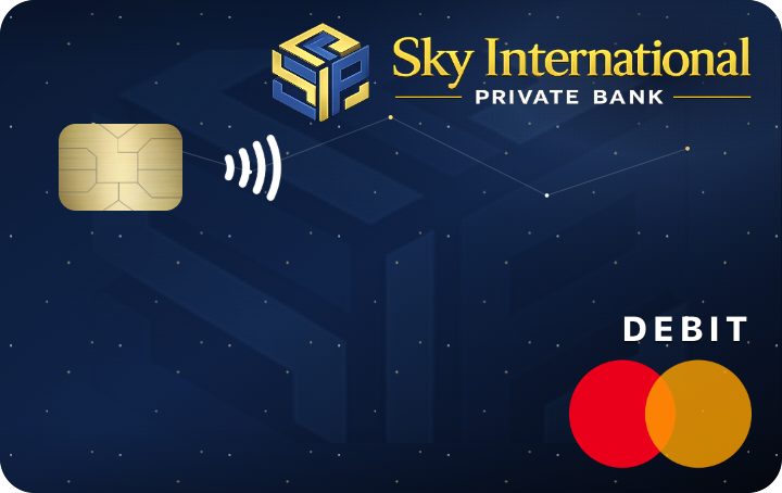 Sky International Checking debit card.